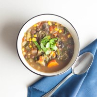 Slow Cooker Lentil Mushroom Soup