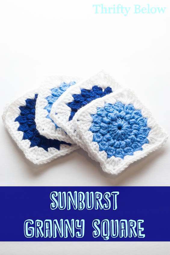 Sunburst Granny Squares | Thrifty Below